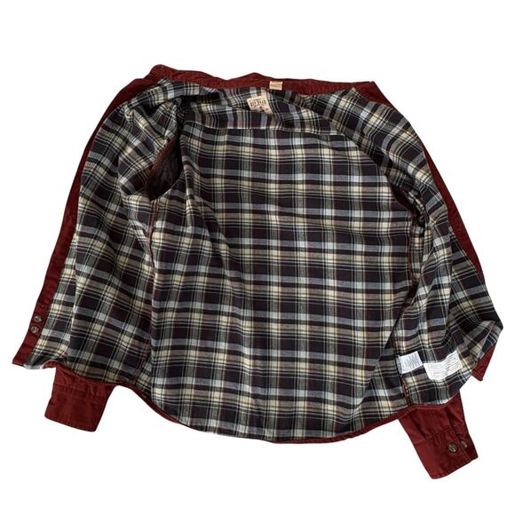 RedHead Shacket Barn Jacket M Burgundy Outdoor Flannel Lined Workwear Rustic - Picture 9 of 9
